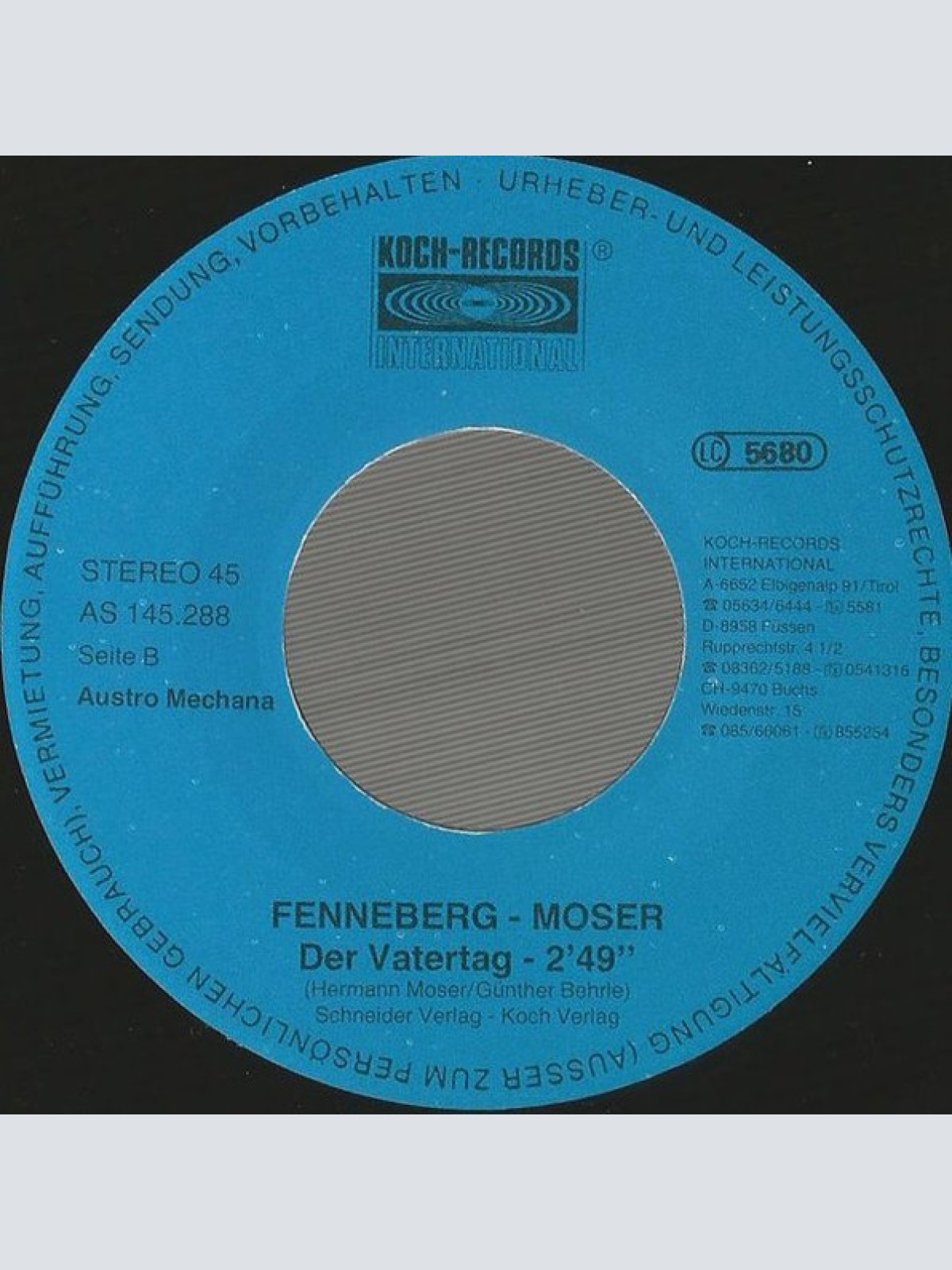 Vinyl / Die Zwei Tiroler Fenneberg-Moser* - 25 Jahre, Dafür Dank Ich Dir