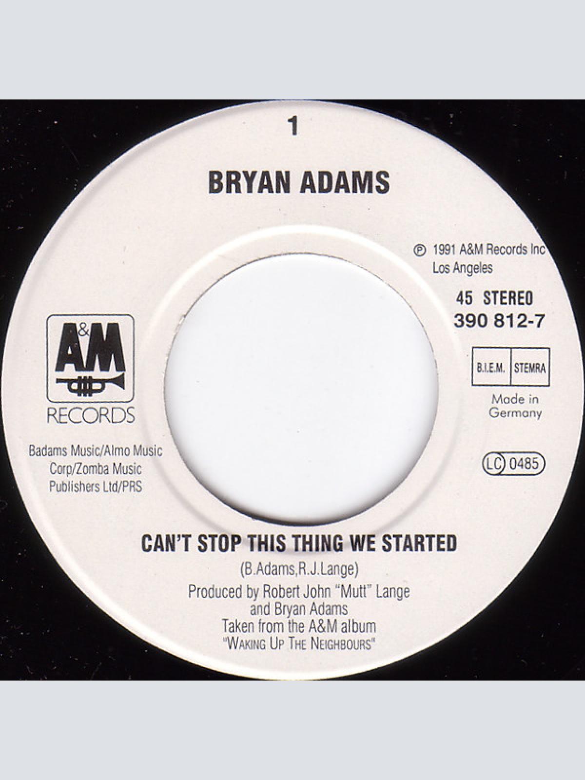 Vinyl / Bryan Adams - Can't Stop This Thing We Started