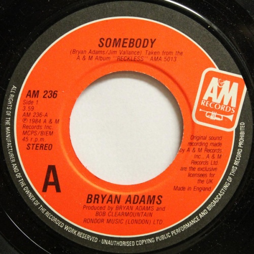 Vinyl / Bryan Adams - Somebody
