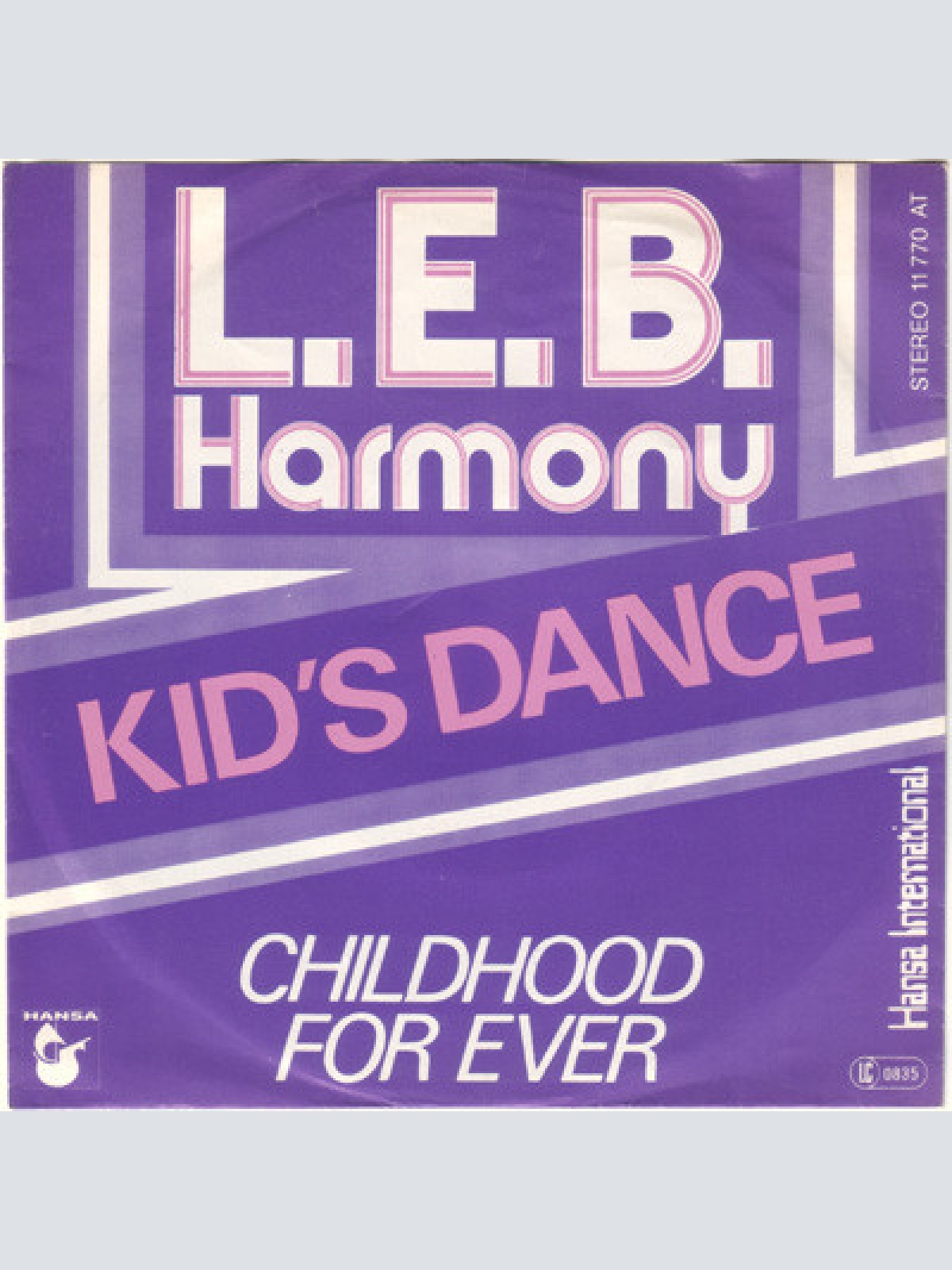 Vinyl / L.E.B. Harmony - Kid's Dance / Childhood For Ever