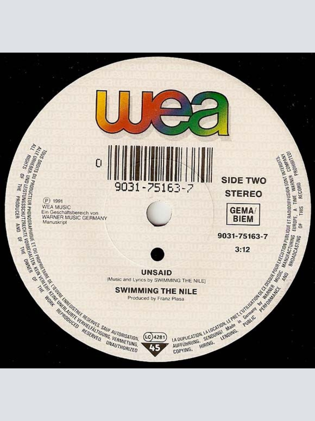 Vinyl / Swimming The Nile - Carry On!