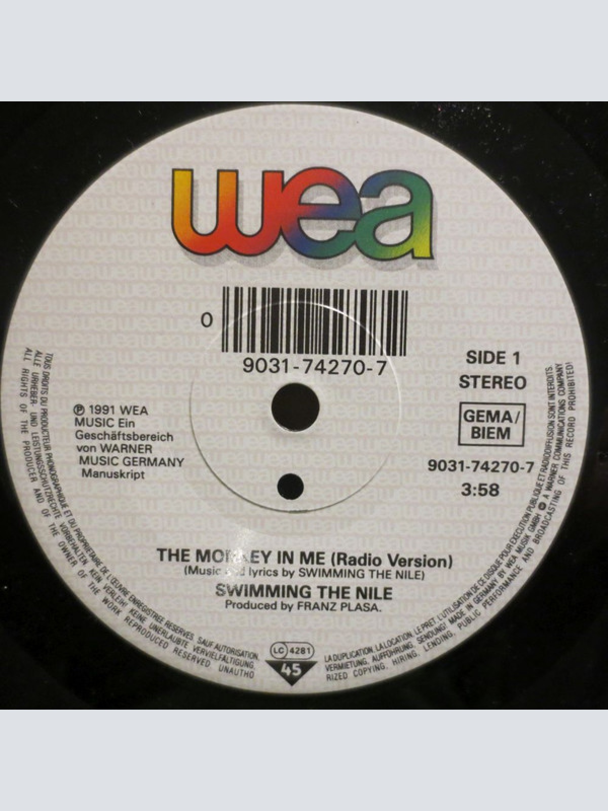 Vinyl / Swimming The Nile - The Monkey In Me