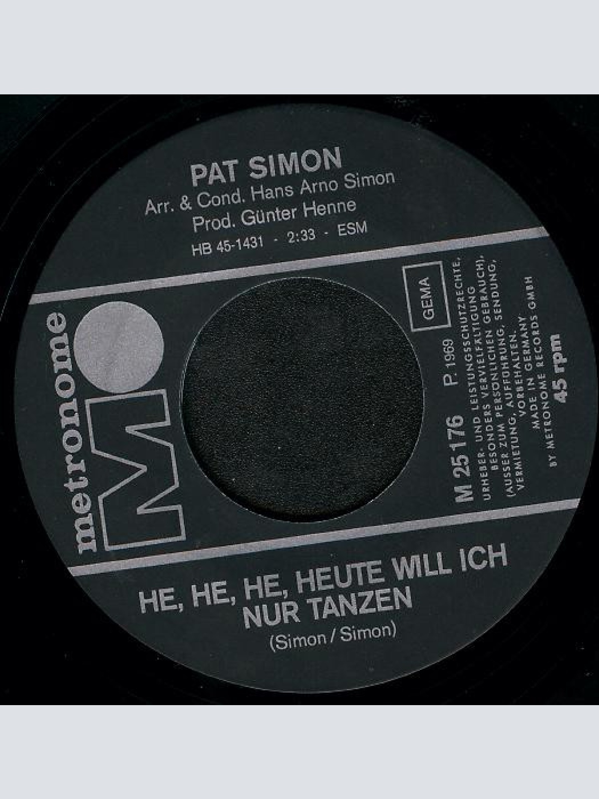Vinyl / Pat Simon - Ja, Am Zucker- Zuckerhut