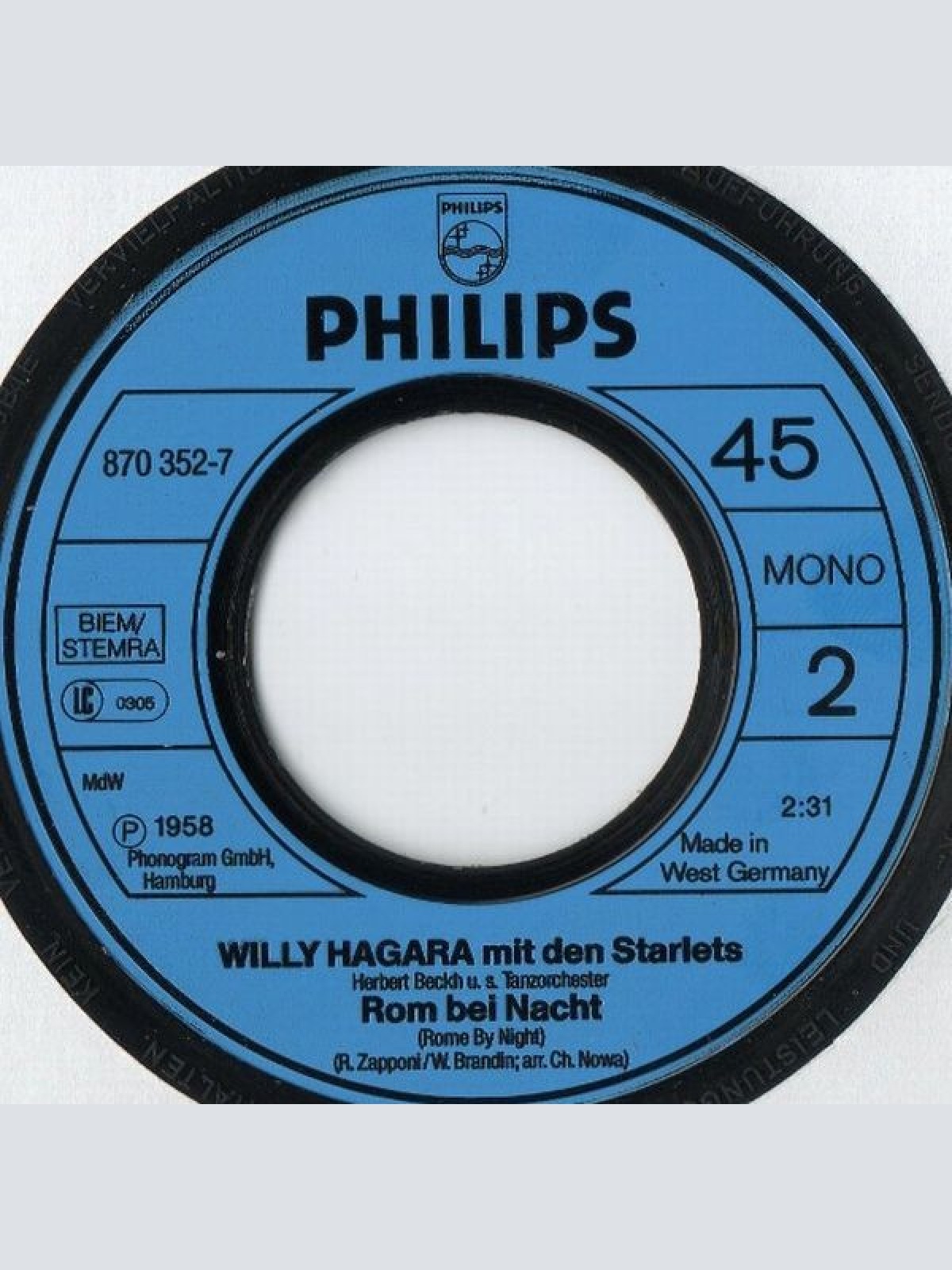 Vinyl / Willy Hagara - Casetta In Canada