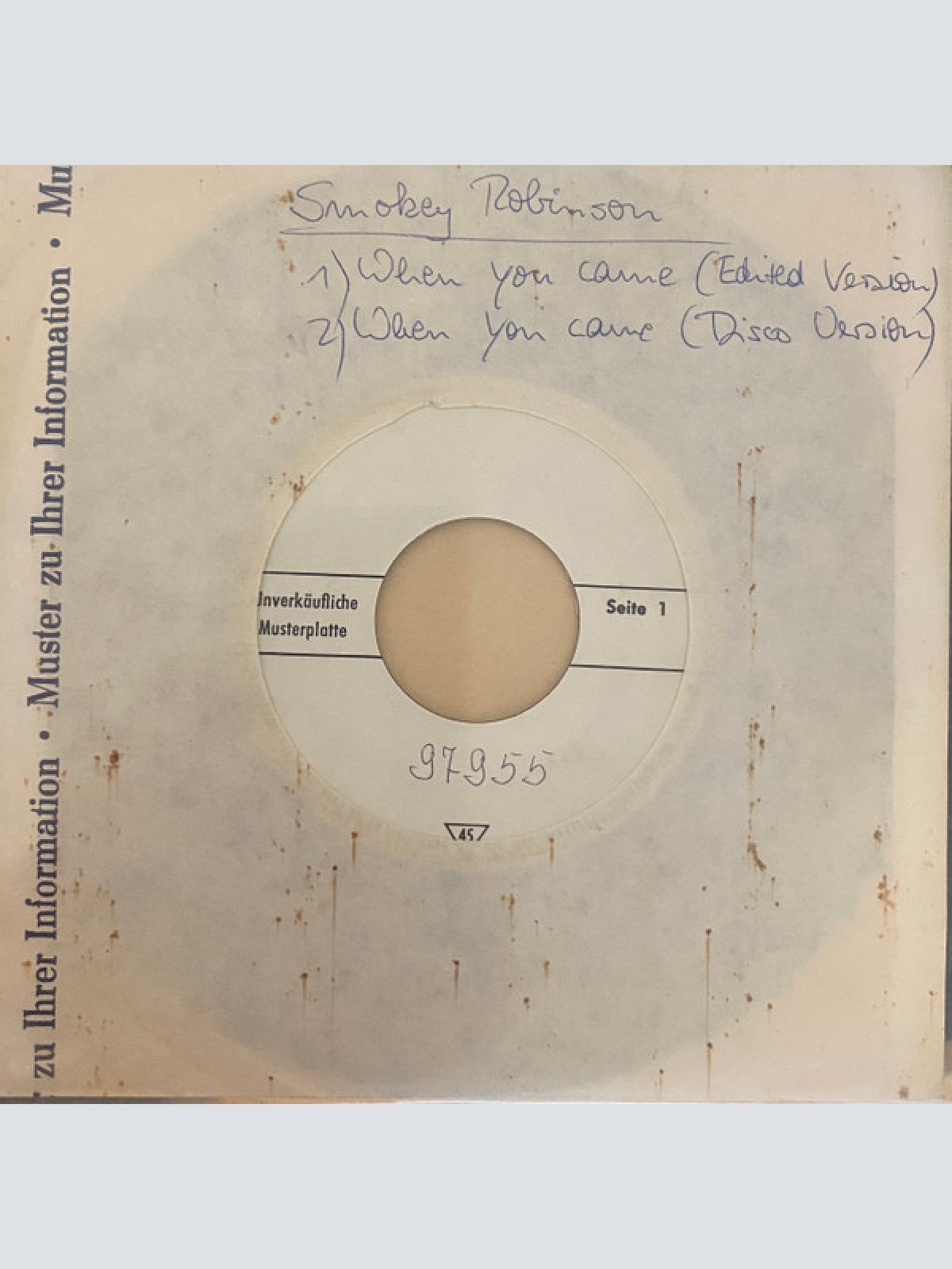 Vinyl / Smokey Robinson - When You Came