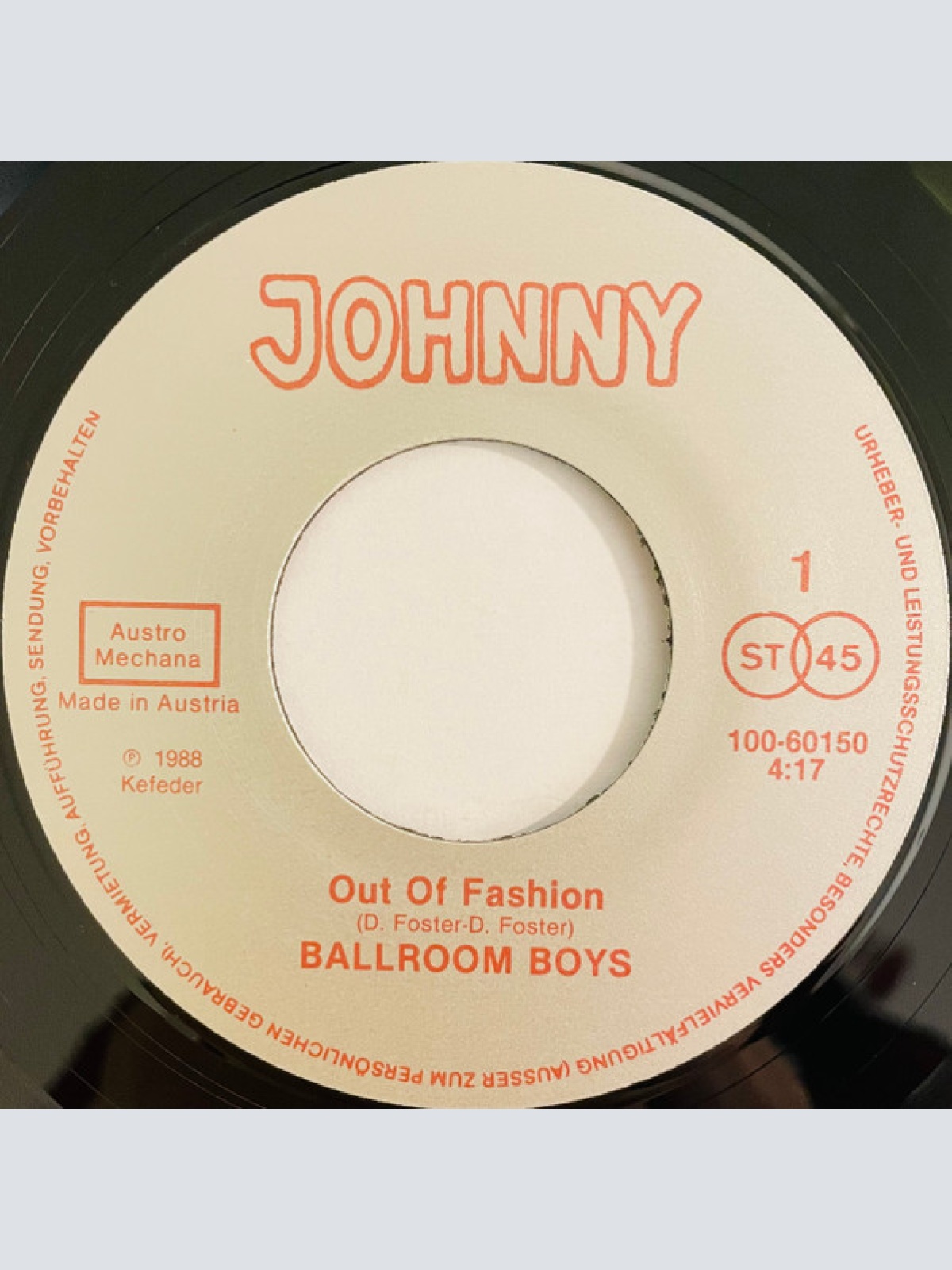 Vinyl / Ballroom Boys - Out Of Fashion