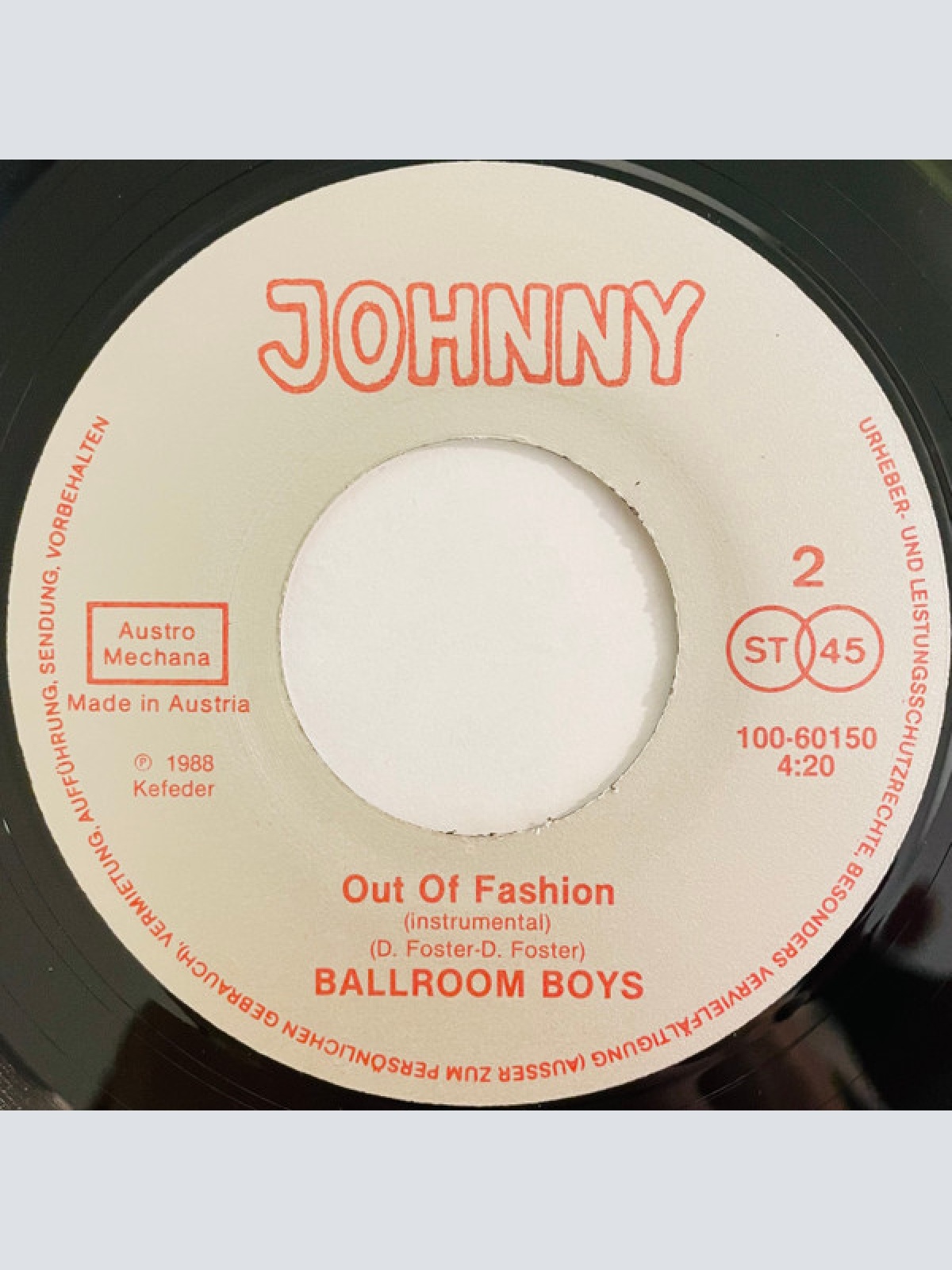 Vinyl / Ballroom Boys - Out Of Fashion