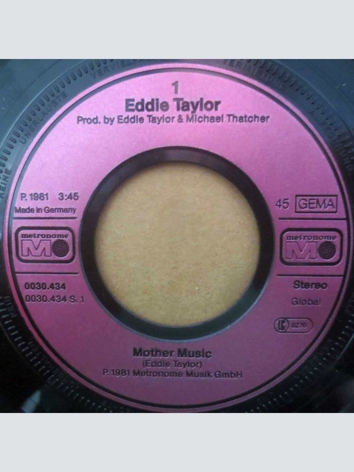 Vinyl / Eddie Taylor - Mother Music / Stand Up