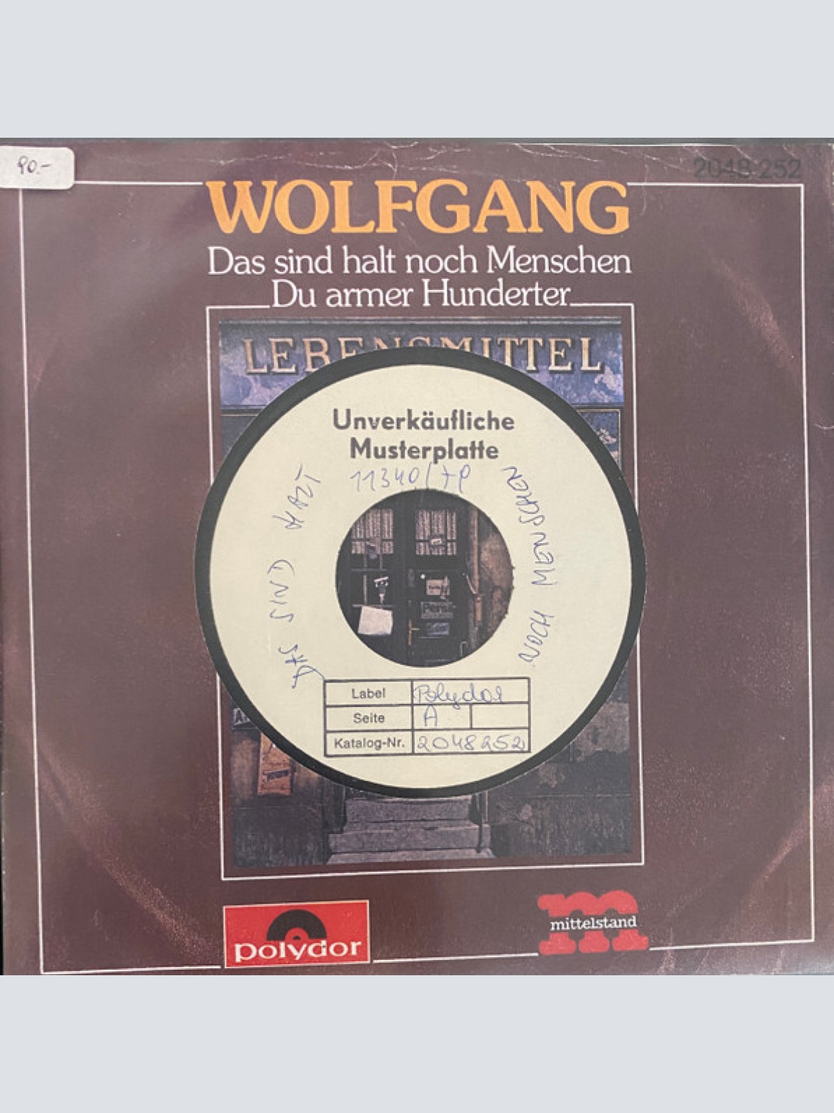 Vinyl / Wolfgang Hofer - Das Sind Halt Noch Menschen