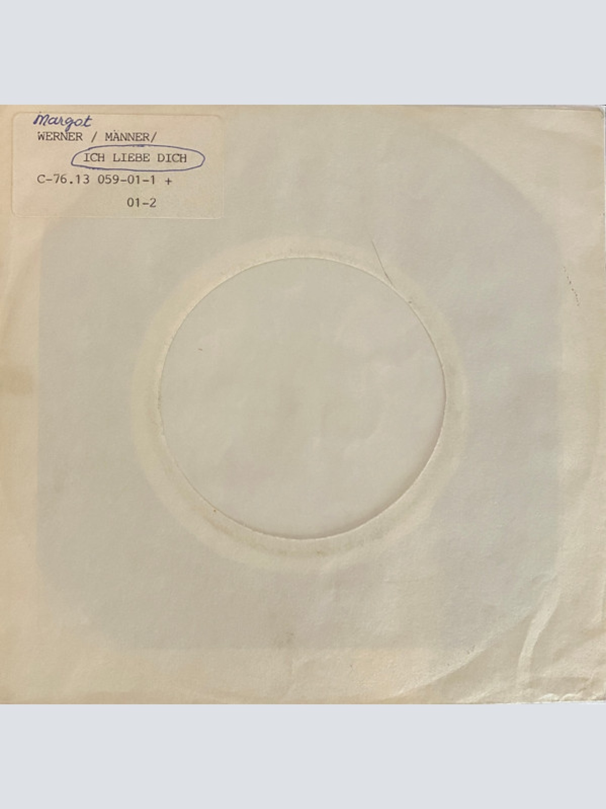 Vinyl / Margot Werner - Ich Kann Nur Immer Sagen: Ich Liebe Dich