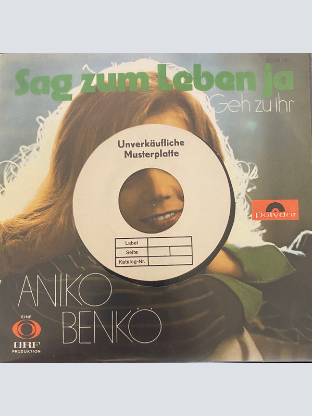 Vinyl / Aniko Benkö - Sag Zum Leben Ja