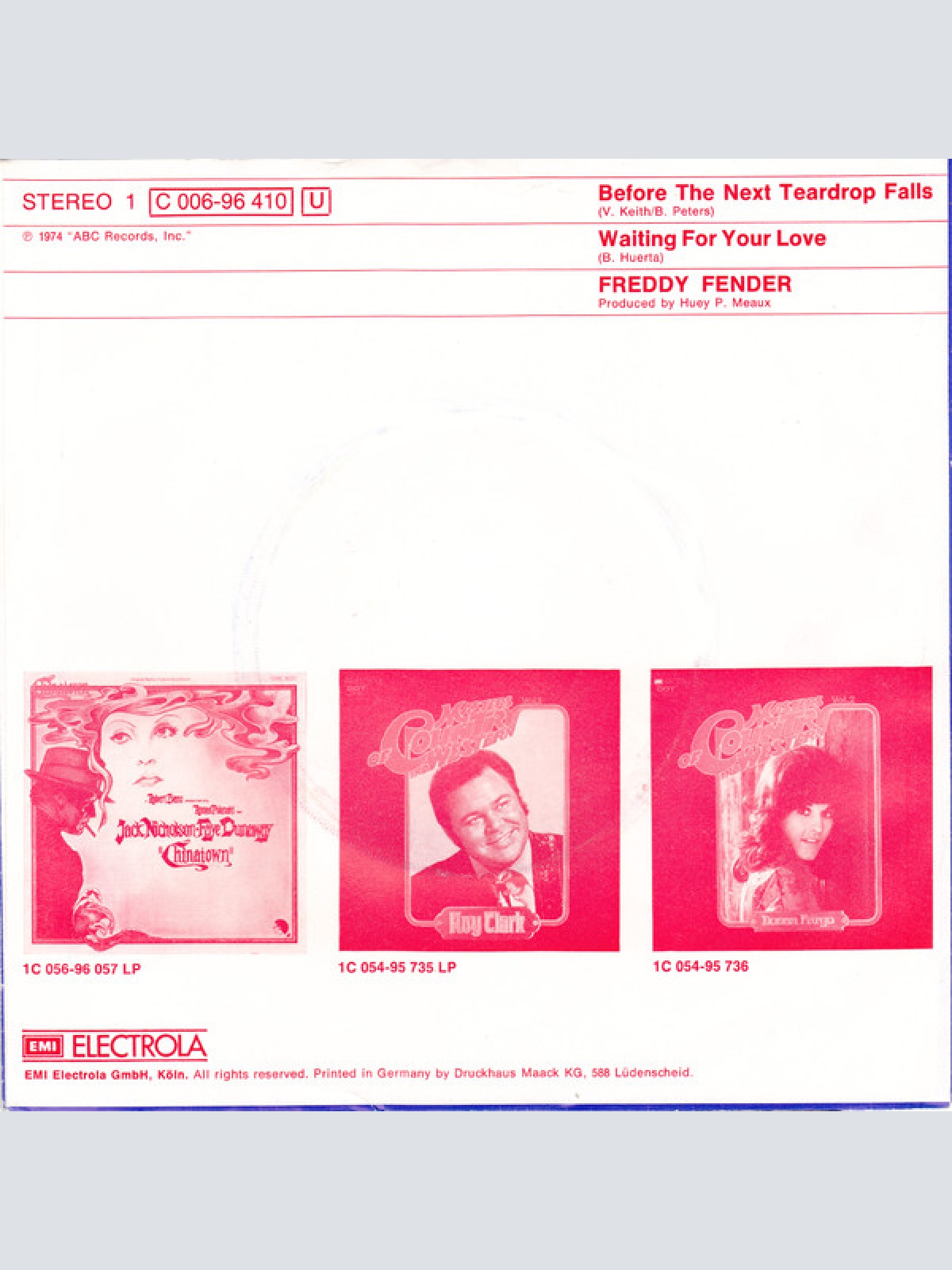 Vinyl / Freddy Fender (2) - Before The Next Teardrop Falls