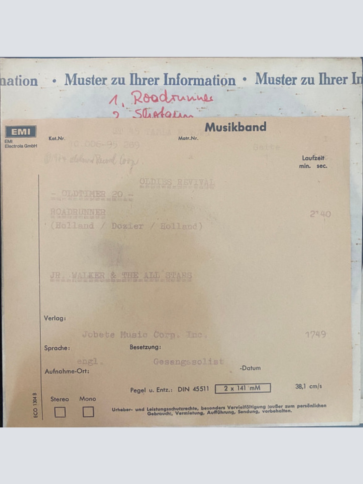 Vinyl / Junior Walker & The All Stars - Roadrunner / Shotgun