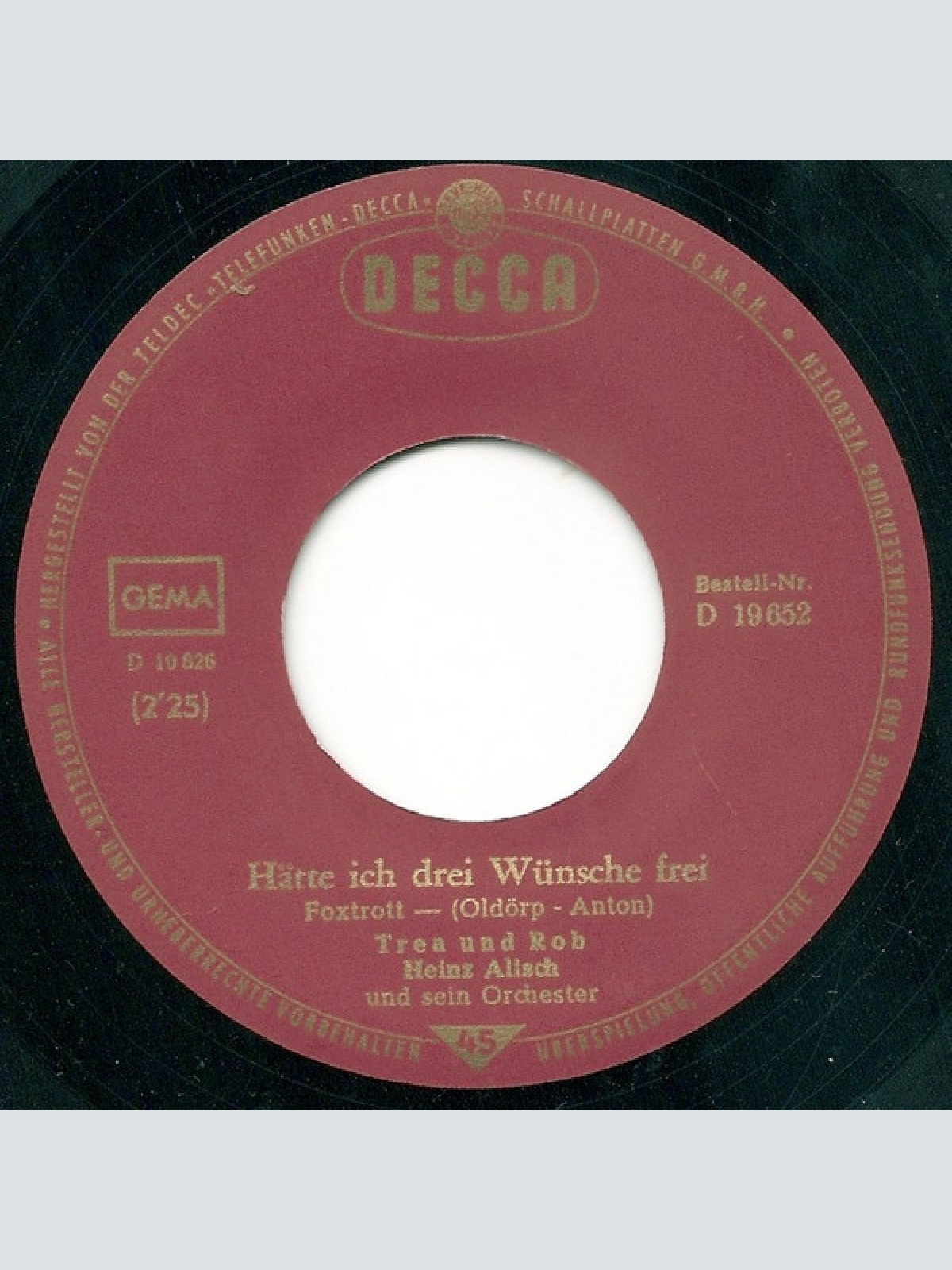 Vinyl / Trea* Und Rob* - Hätte Ich Drei Wünsche Frei