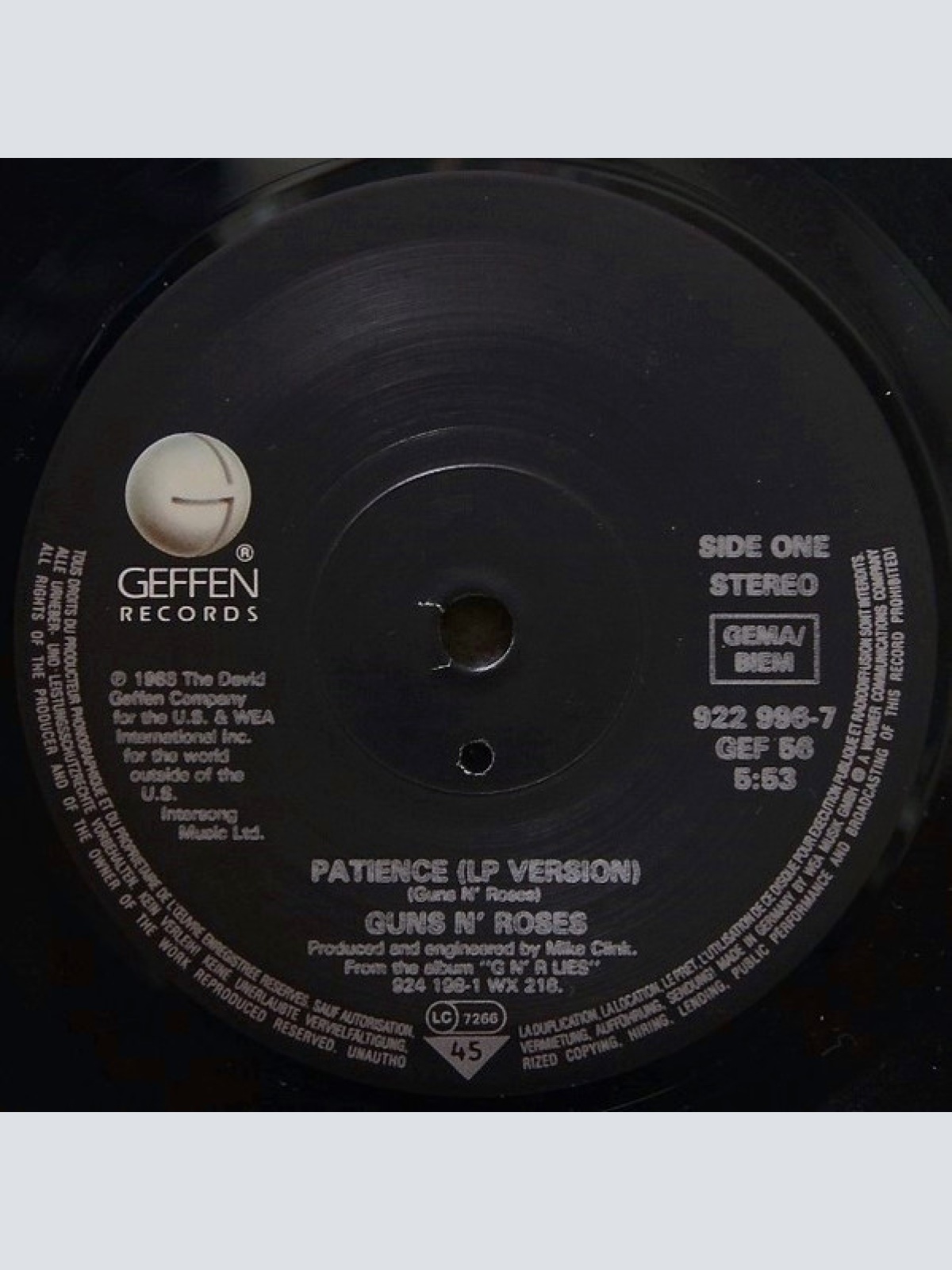 Vinyl / Guns N' Roses - Patience