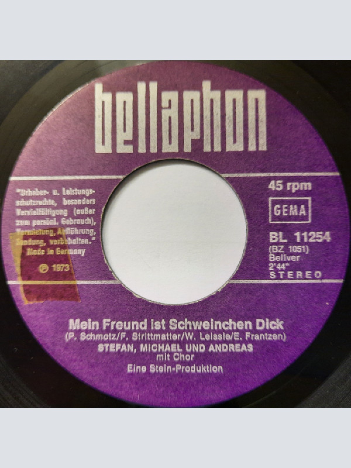 Vinyl / Stefan, Michael + Andreas - Mein Freund Ist Schweinchen Dick