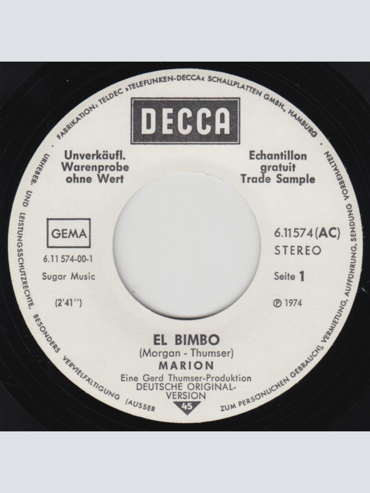 Vinyl / Marion (9) - El Bimbo