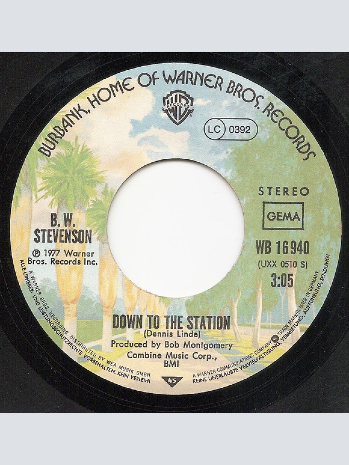 Vinyl / B.W. Stevenson - Down To The Station