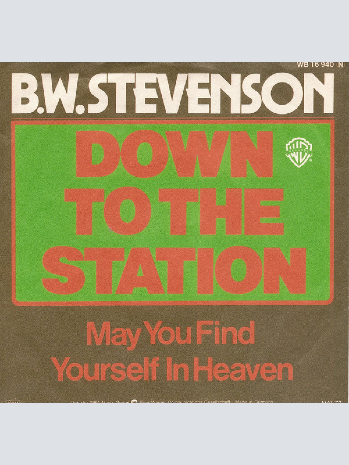 Vinyl / B.W. Stevenson - Down To The Station