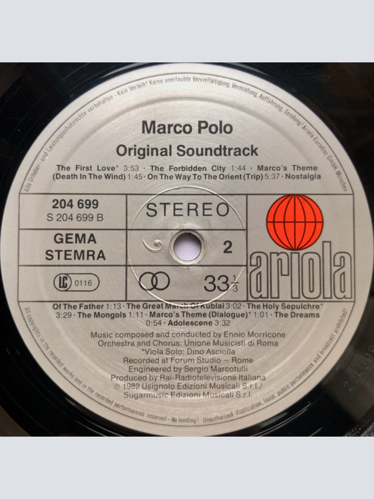 Vinyl / Ennio Morricone - Marco Polo - Original Soundtrack