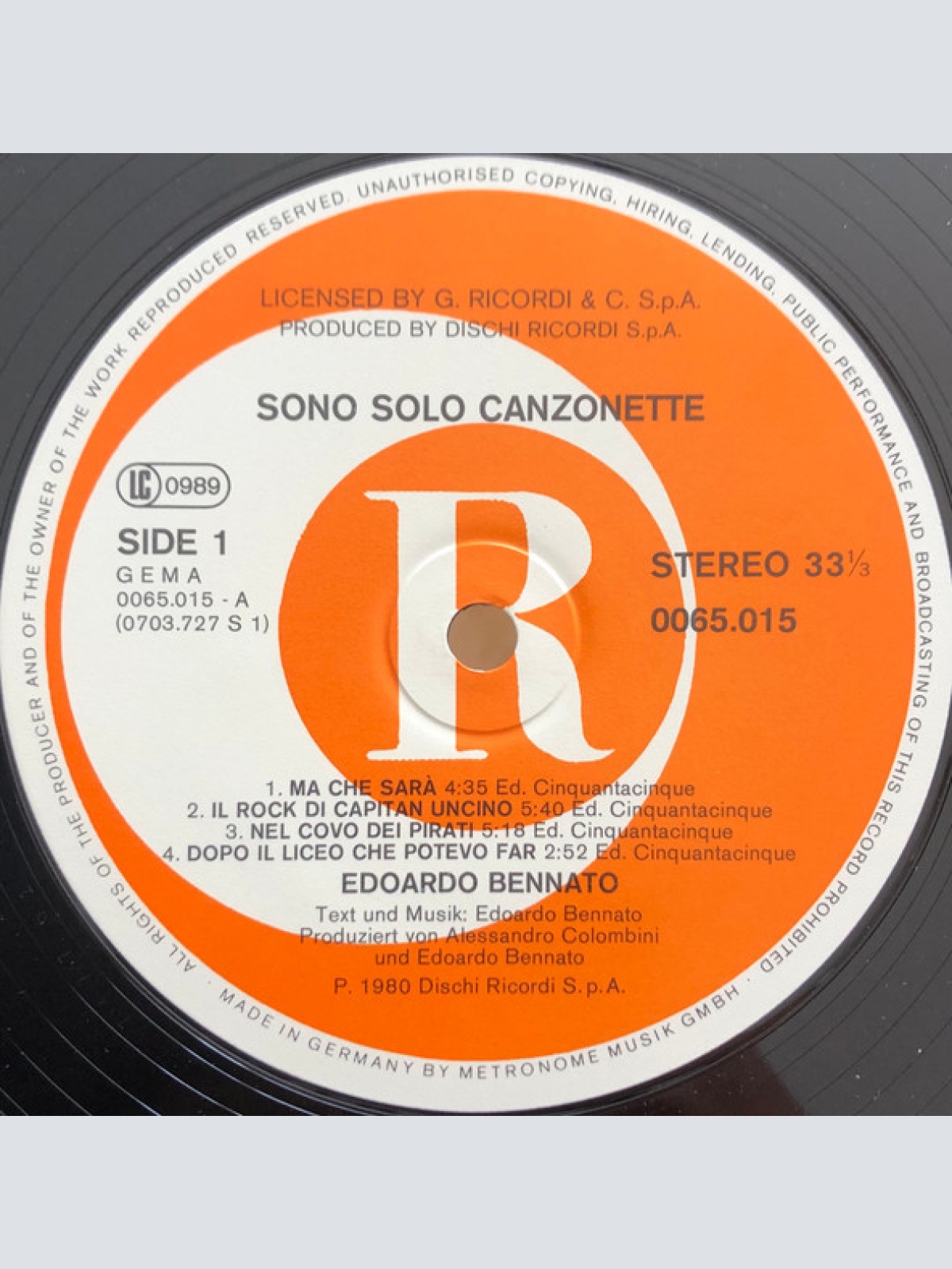 Vinyl / Edoardo Bennato - Sono Solo Canzonette