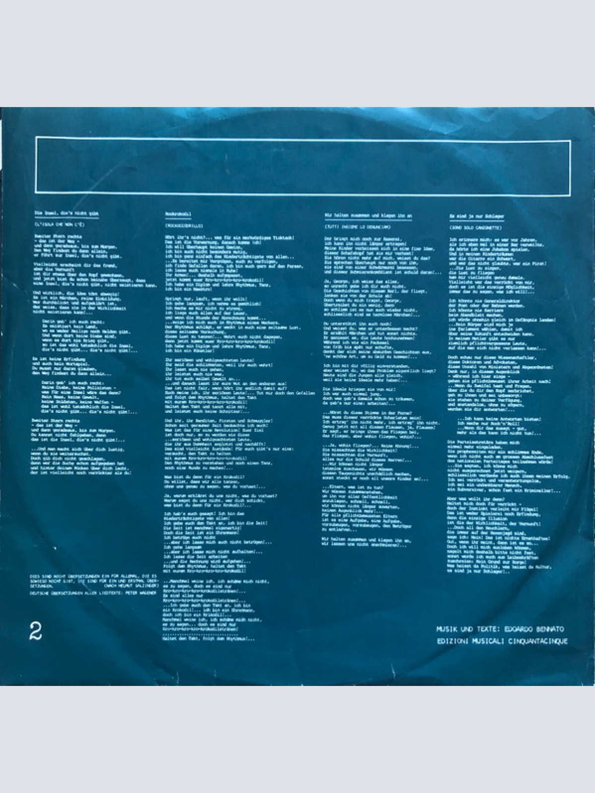 Vinyl / Edoardo Bennato - Sono Solo Canzonette