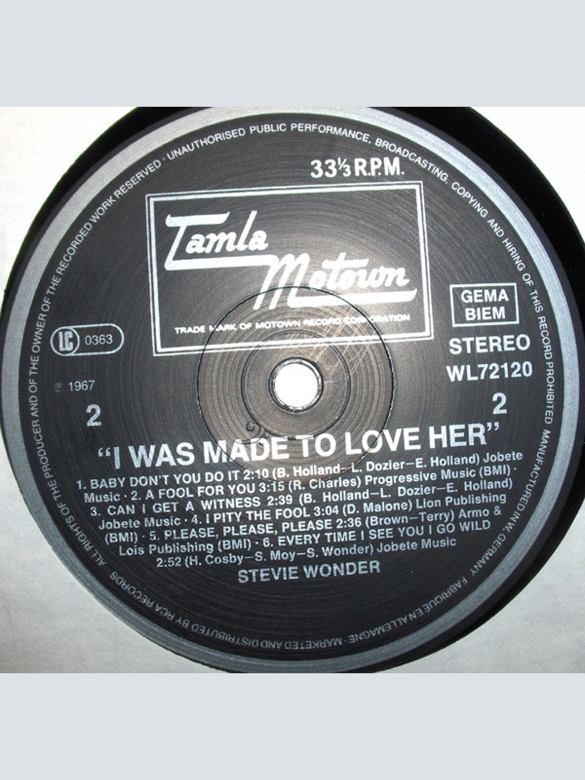 Vinyl / Stevie Wonder - I Was Made To Love Her