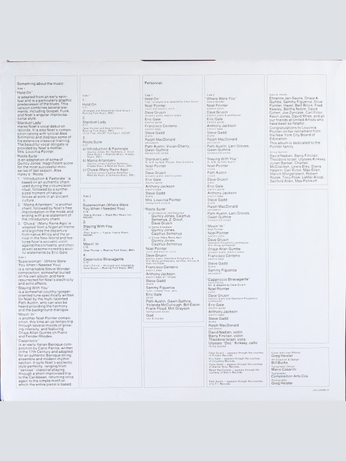 Vinyl / Noel Pointer - Hold On