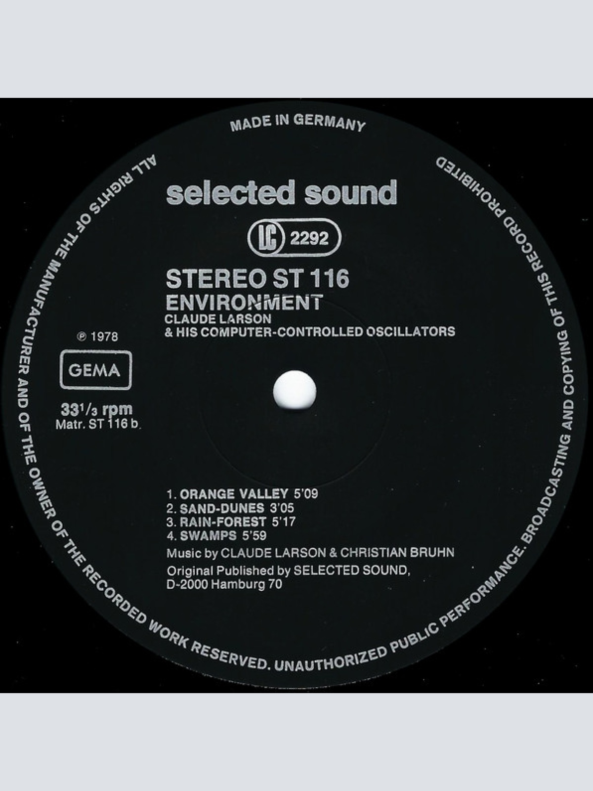 Vinyl / Claude Larson - Environment