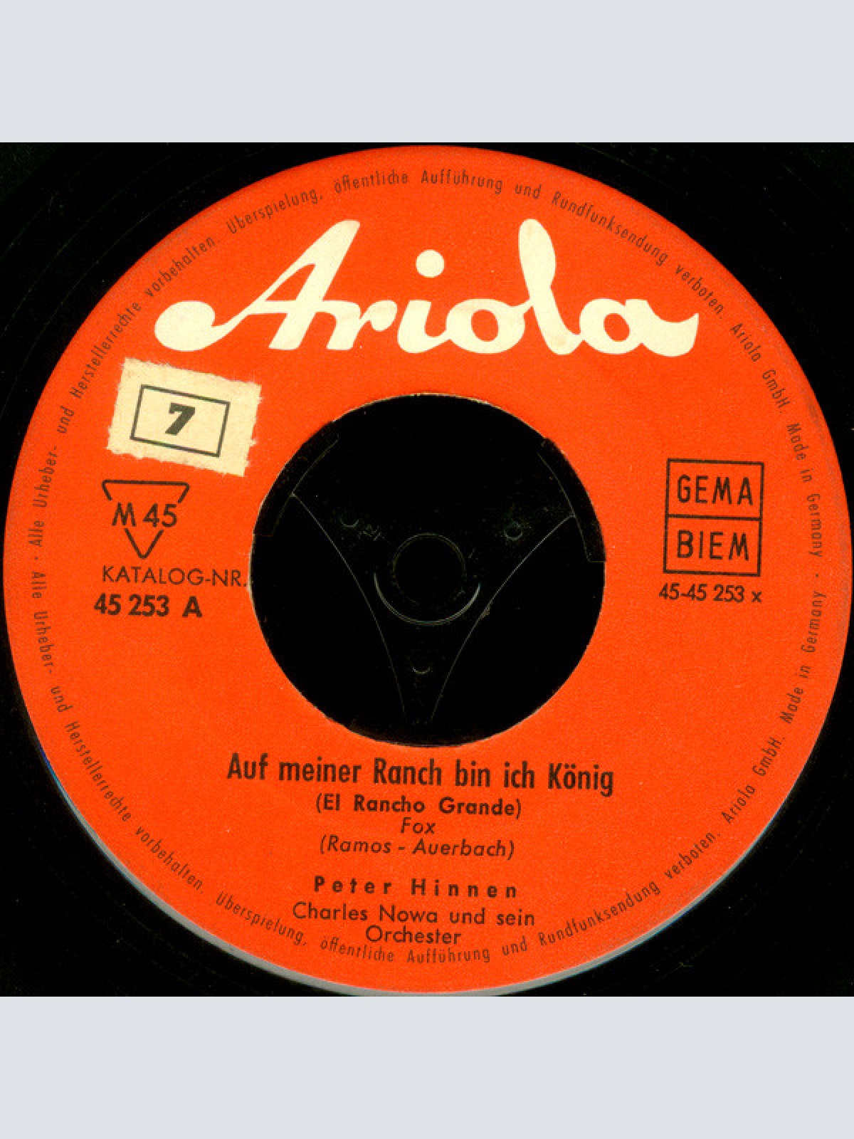 Vinyl / Peter Hinnen - Auf Meiner Ranch Bin Ich König