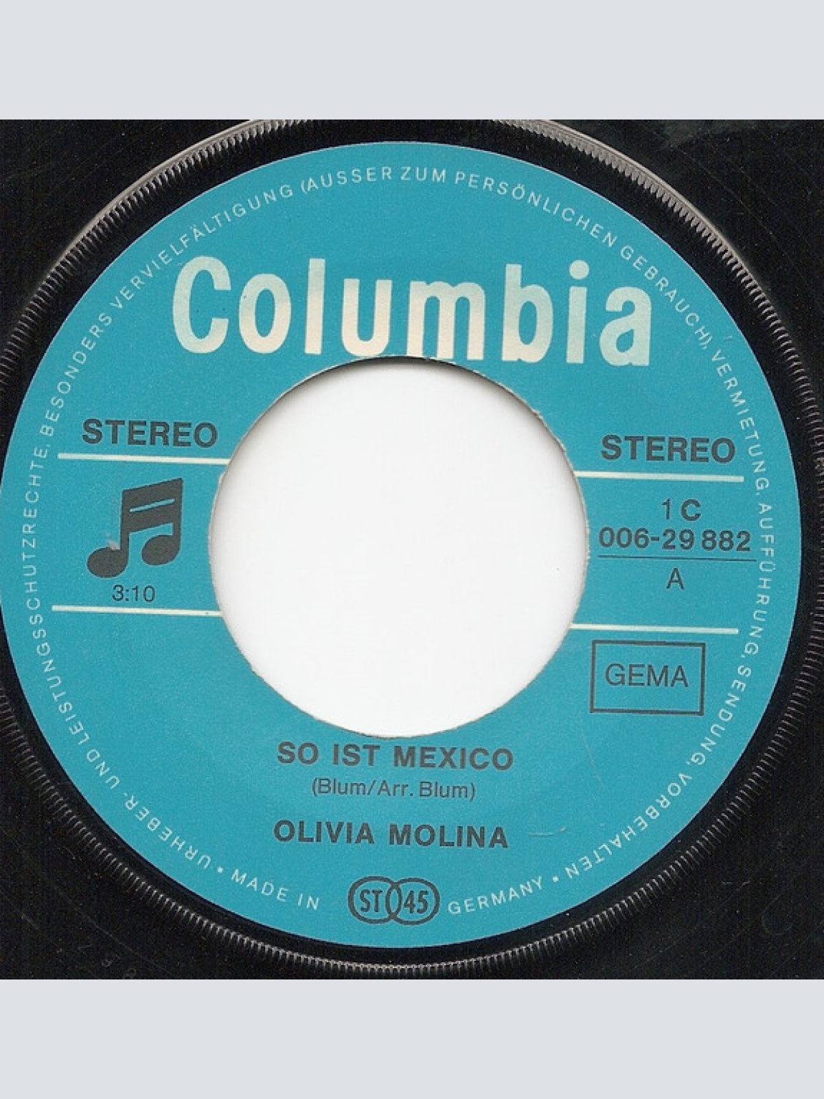 Vinyl / Olivia Molina - So Ist Mexico