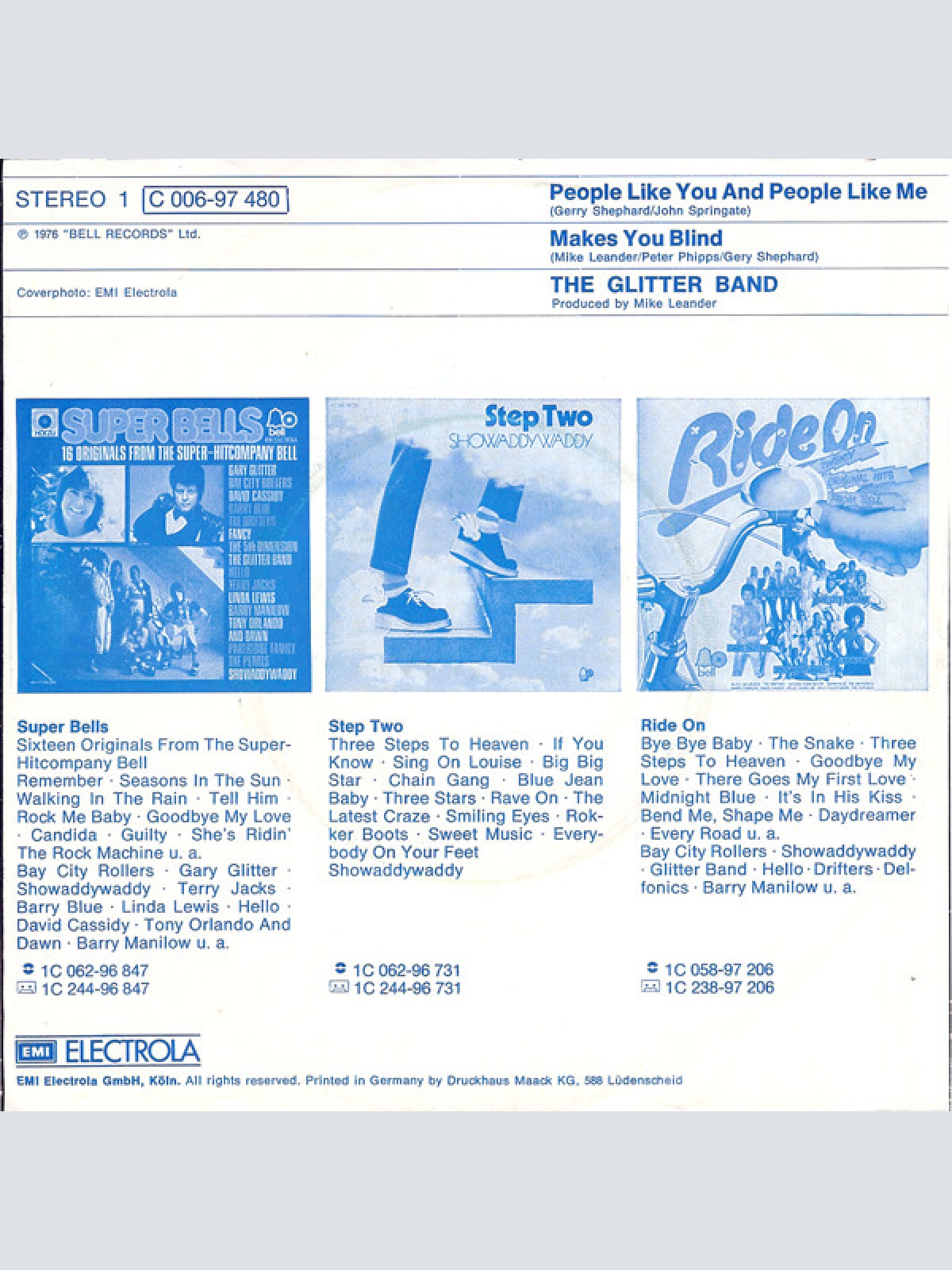 Vinyl / The Glitter Band - People Like You And People Like Me