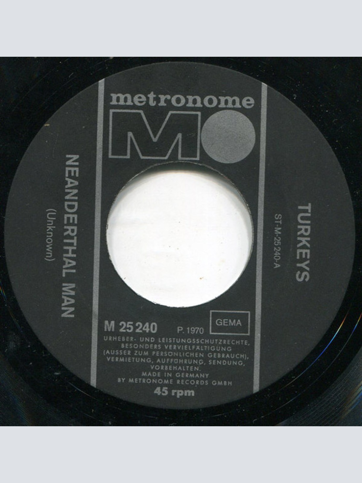 Vinyl / Turkeys - Neanderthal Man