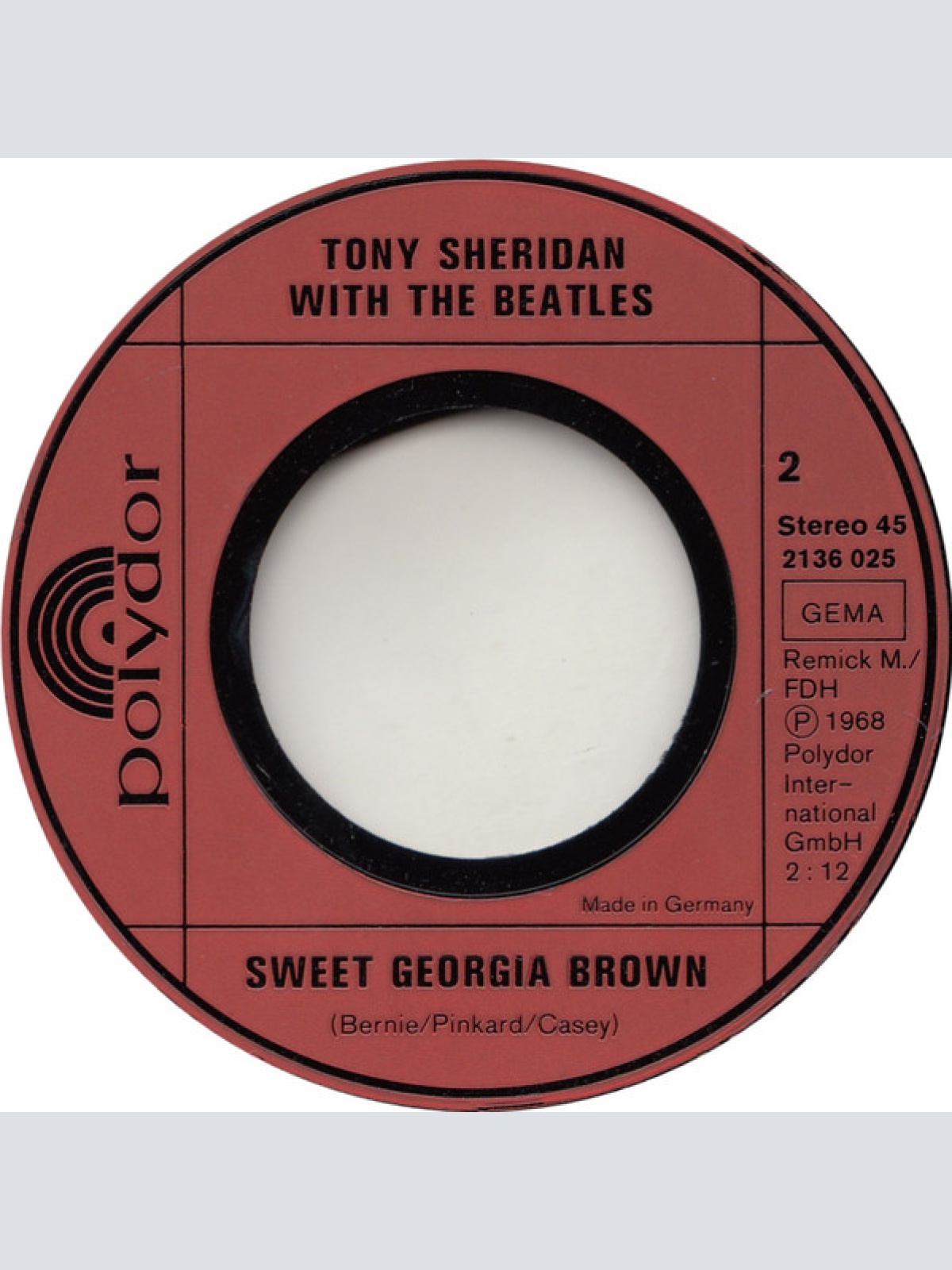 Vinyl / Tony Sheridan With The Beatles - Die Grossen Vier Von Tony Sheridan With The Beatles