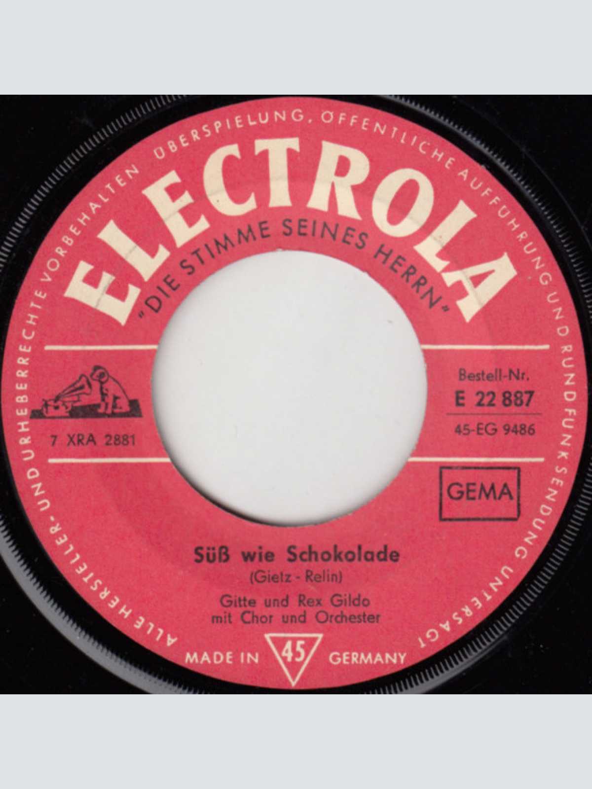 Vinyl / Gitte* Und Rex Gildo - Dein Glück Ist Mein Glück / Süß Wie Schokolade