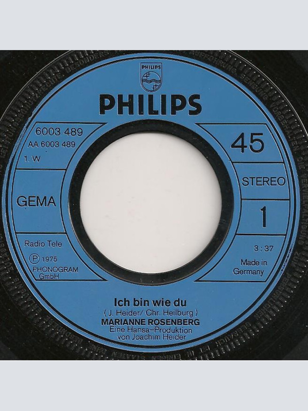 Vinyl / Marianne Rosenberg - Ich Bin Wie Du