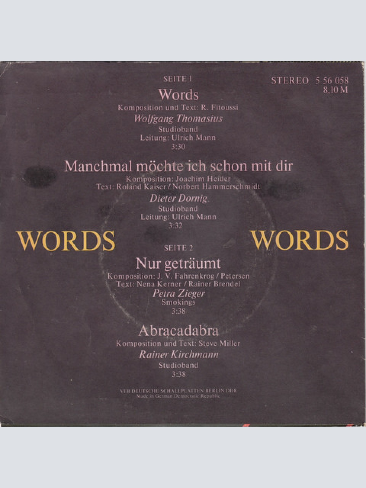 Vinyl / Various - Words