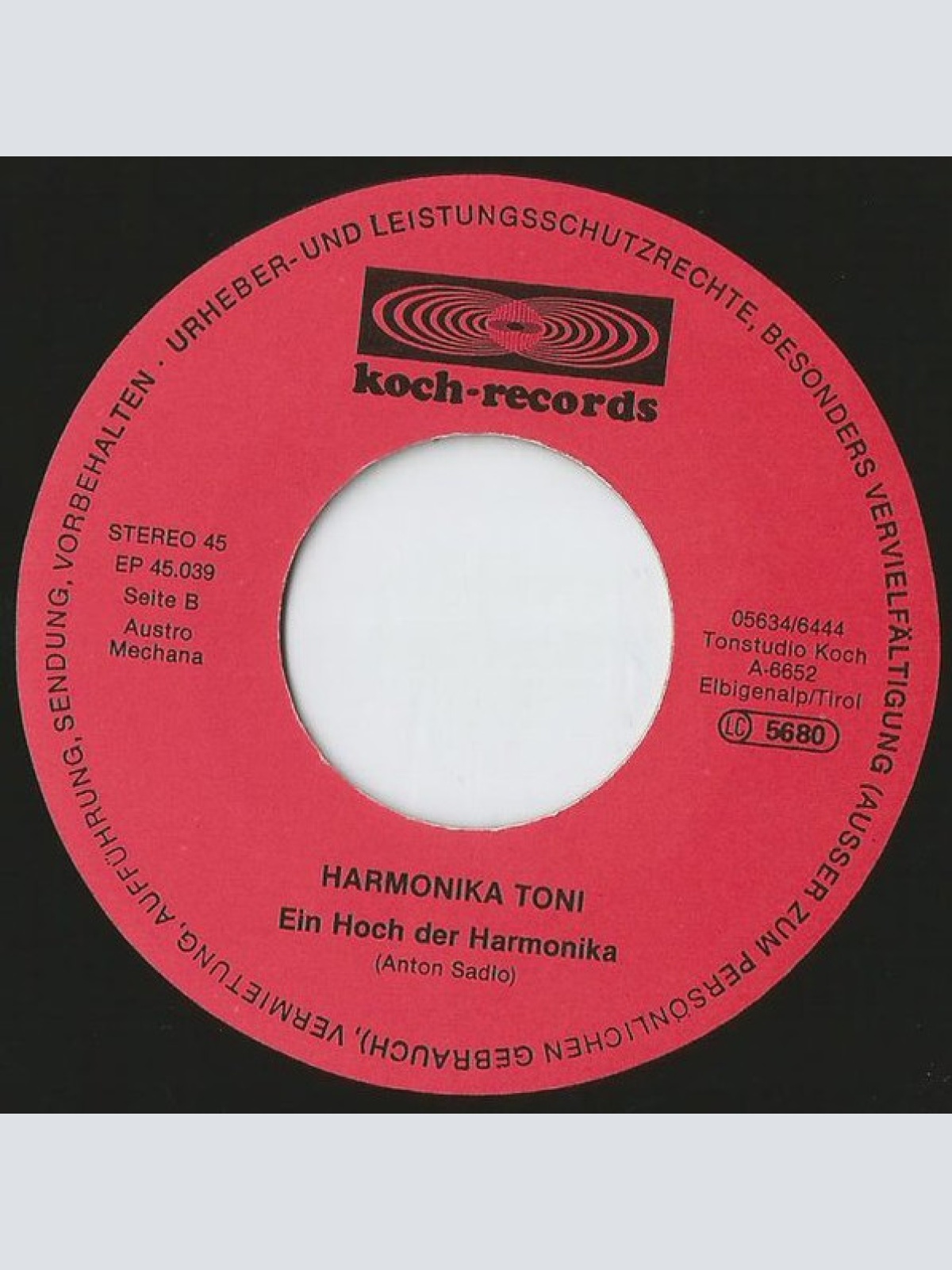 Vinyl / Harmonika Toni - Die Gartenschau In Schwäbisch Hall