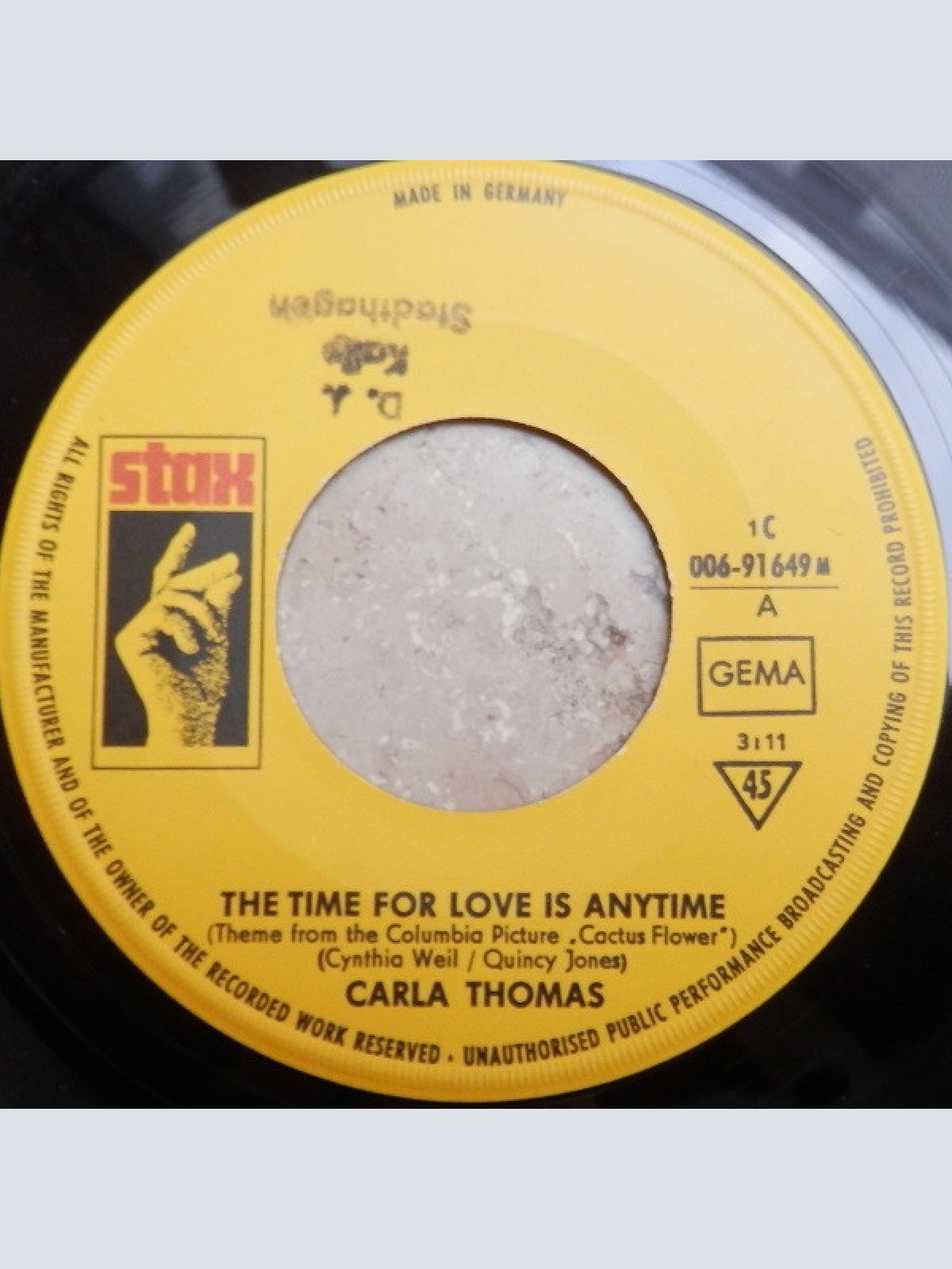 Vinyl / Carla Thomas - The Time For Love Is Anytime / (I'm Going Back To) Living In The City