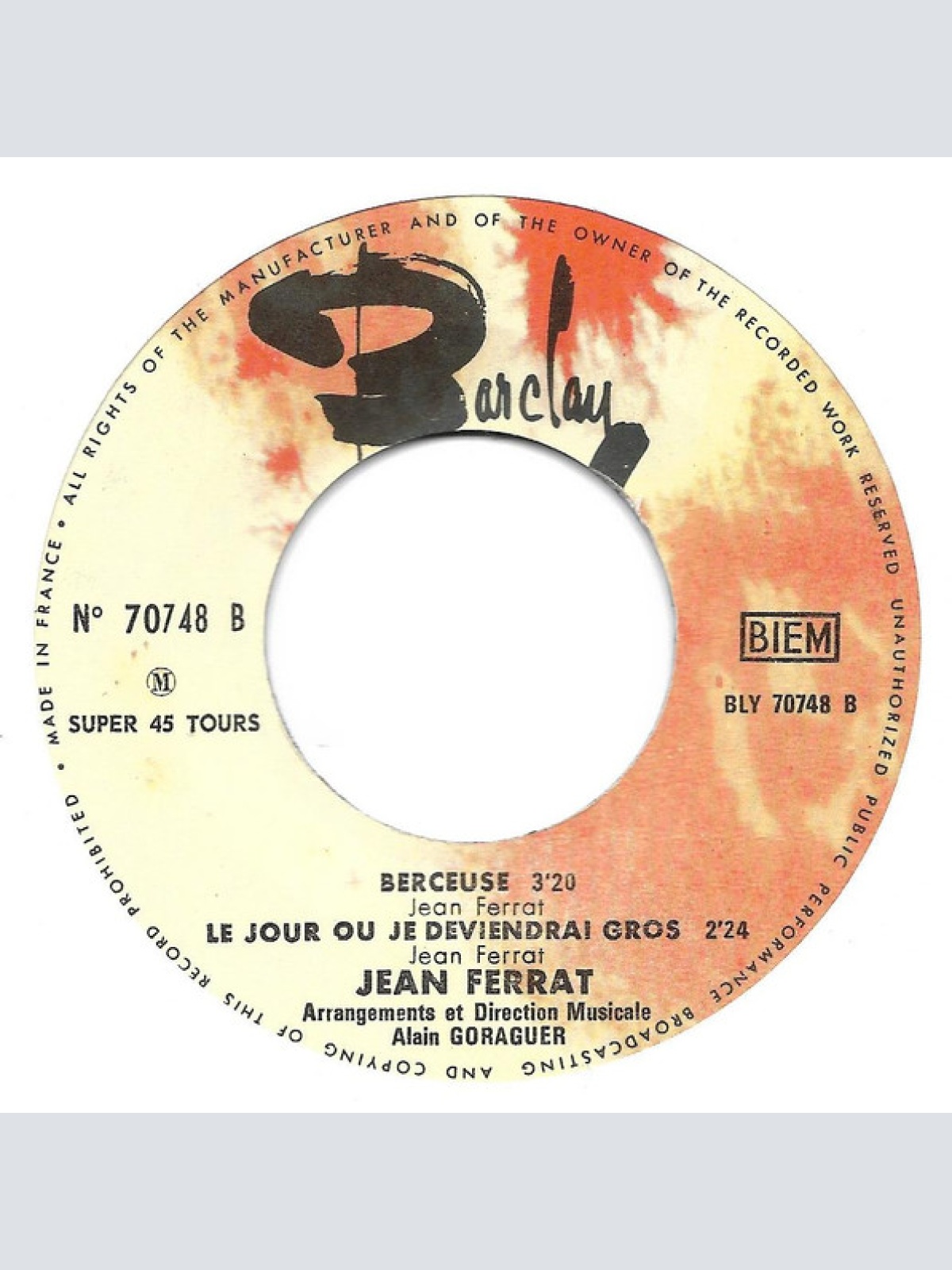 Vinyl / Jean Ferrat - La Jeunesse