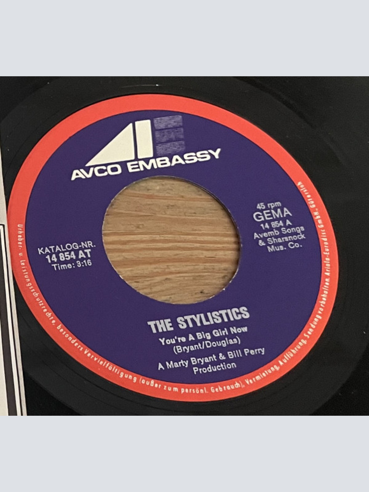 Vinyl / The Stylistics - You're A Big Girl Now