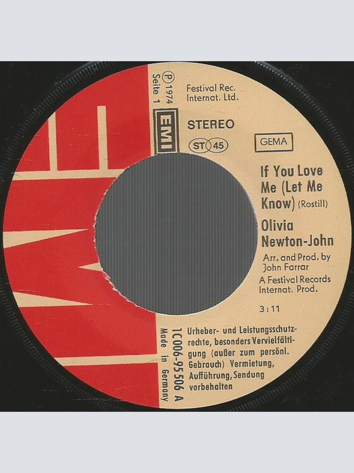 Vinyl / Olivia Newton-John - If You Love Me (Let Me Know)