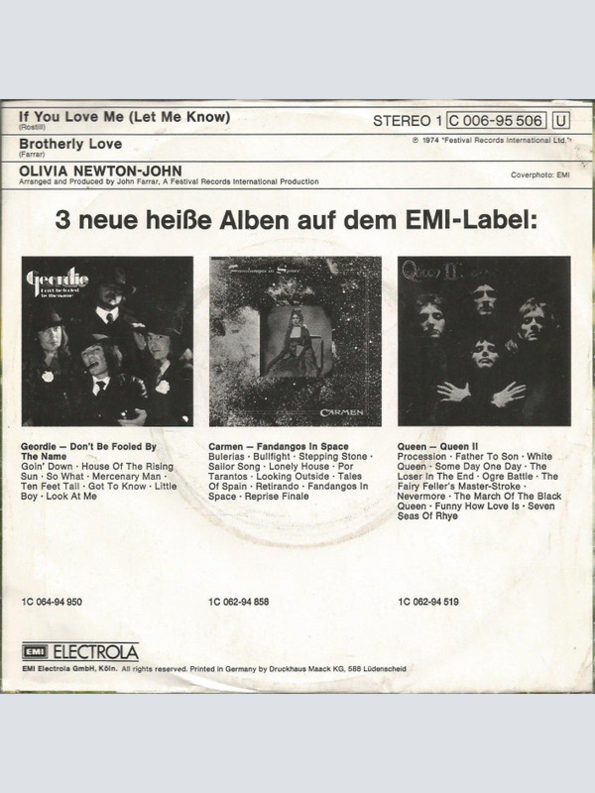 Vinyl / Olivia Newton-John - If You Love Me (Let Me Know)