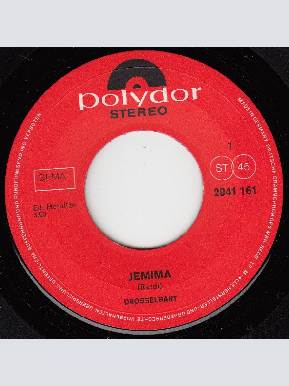 Vinyl / Drosselbart - Jemima / Du Bist Der Eine Weg