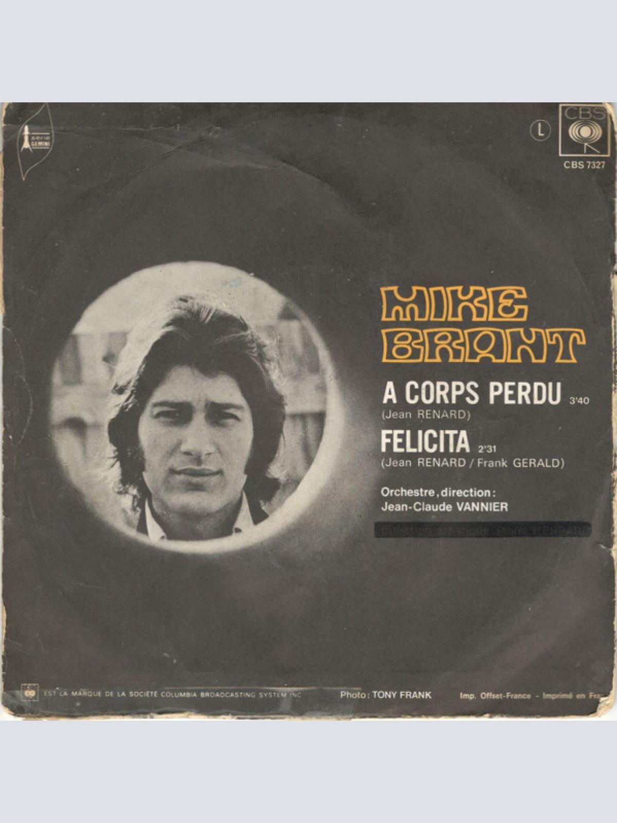 Vinyl / Mike Brant - À Corps Perdu / Felicita