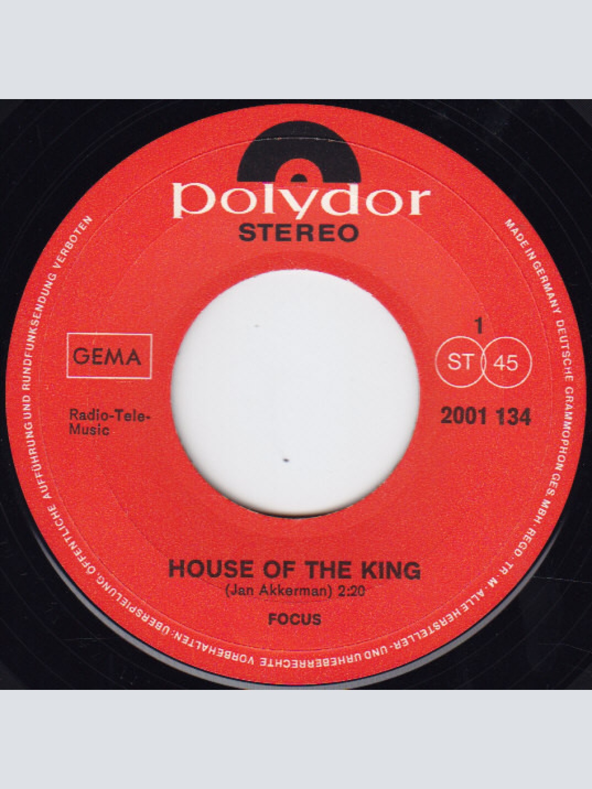 Vinyl / Focus (2) - House Of The King