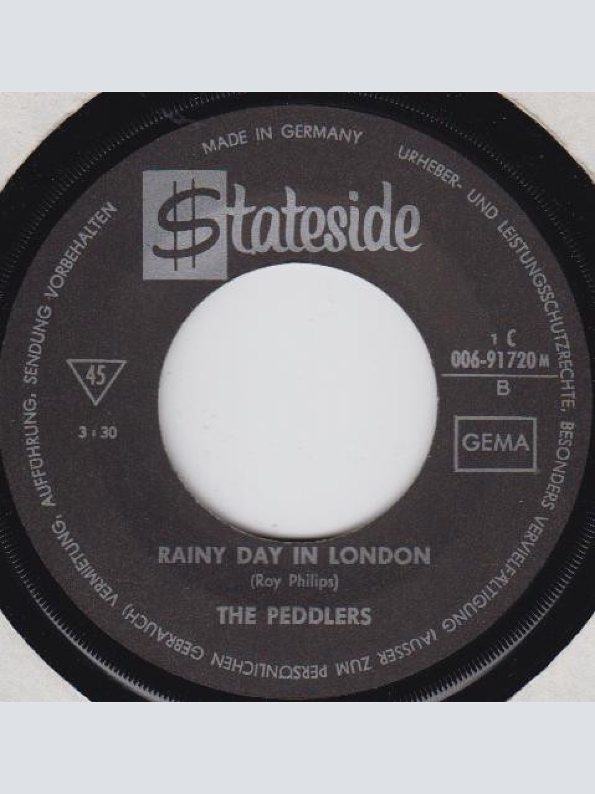 Vinyl / The Peddlers - Tell The World We're Not In / Rainy Day In London