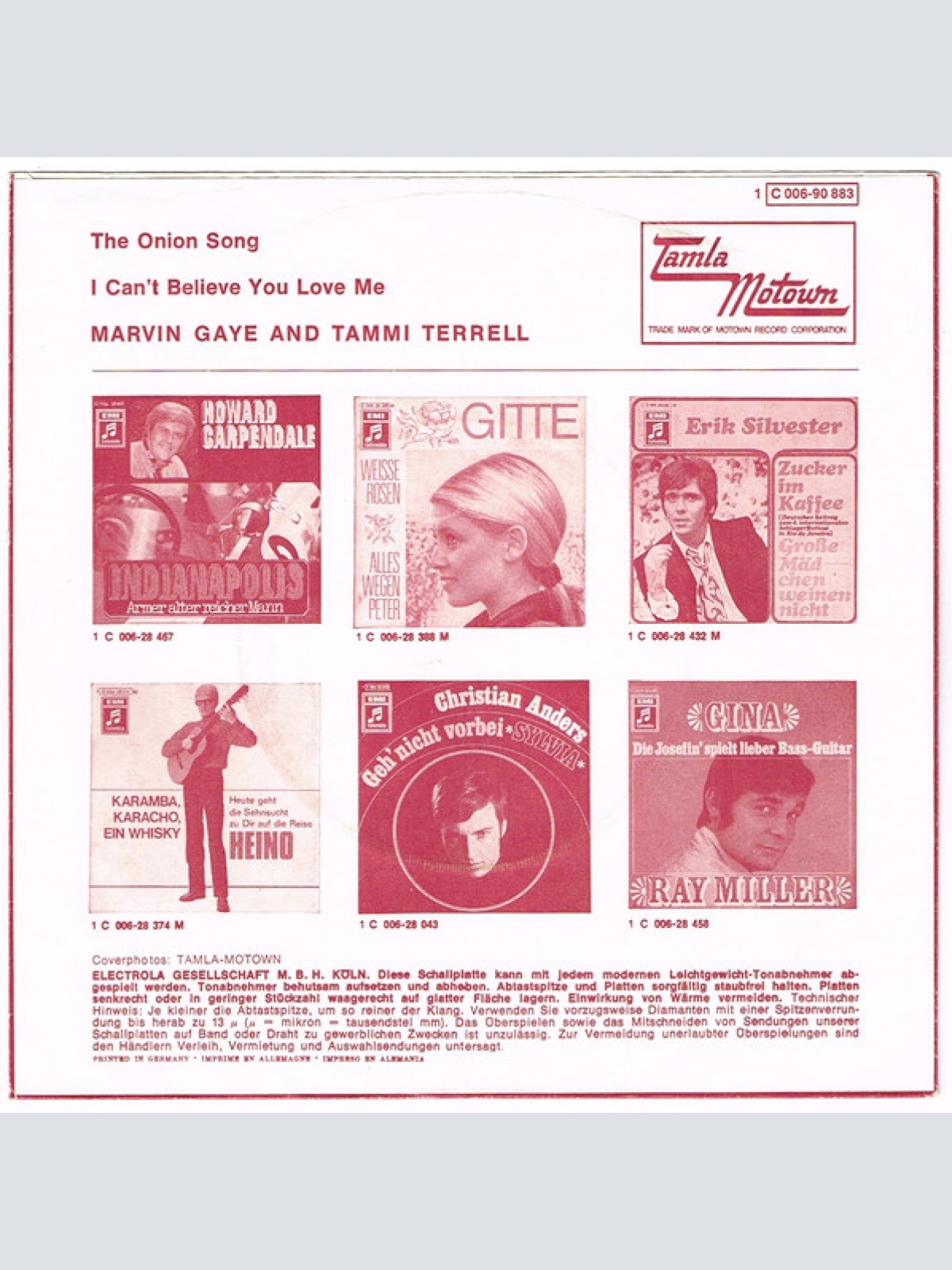 Vinyl / Marvin Gaye & Tammi Terrell - The Onion Song
