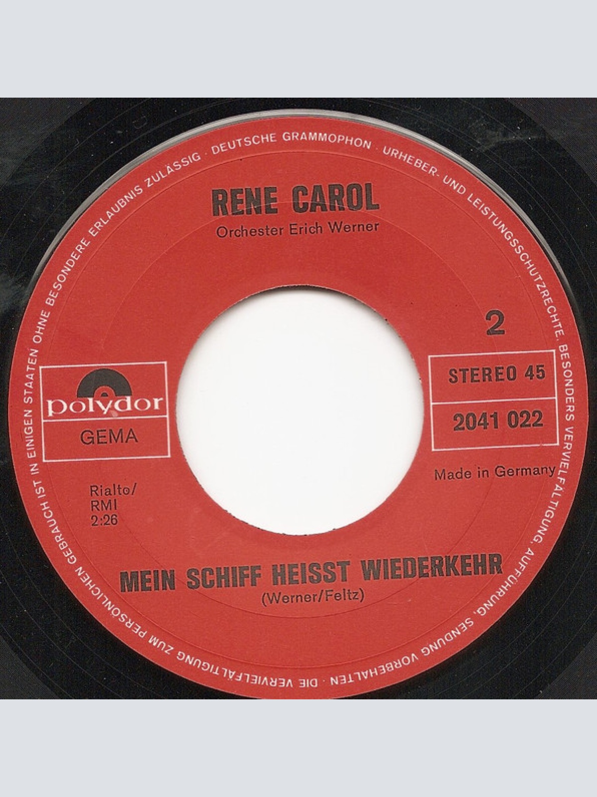 Vinyl / Rene Carol* - Purpurne Rose Der Nacht (Allentown Jail)