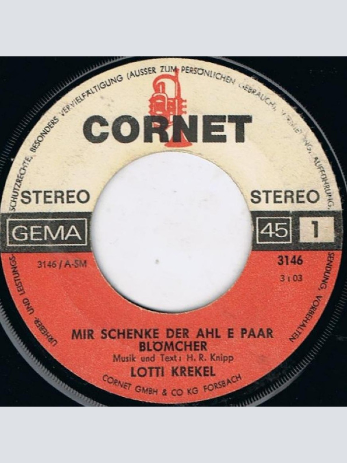 Vinyl / Lotti Krekel - Mir Schenke Der Ahl E Paar Blömcher